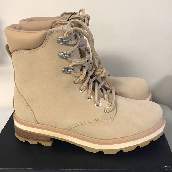 Sorel Women's SIZE 9.5 Lennox Lace Waterproof Boots, Ceramic Color - Picture 4 of 9